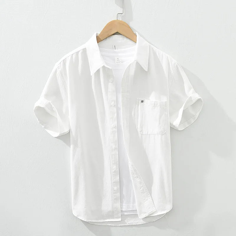 Camisa de algodón de manga corta