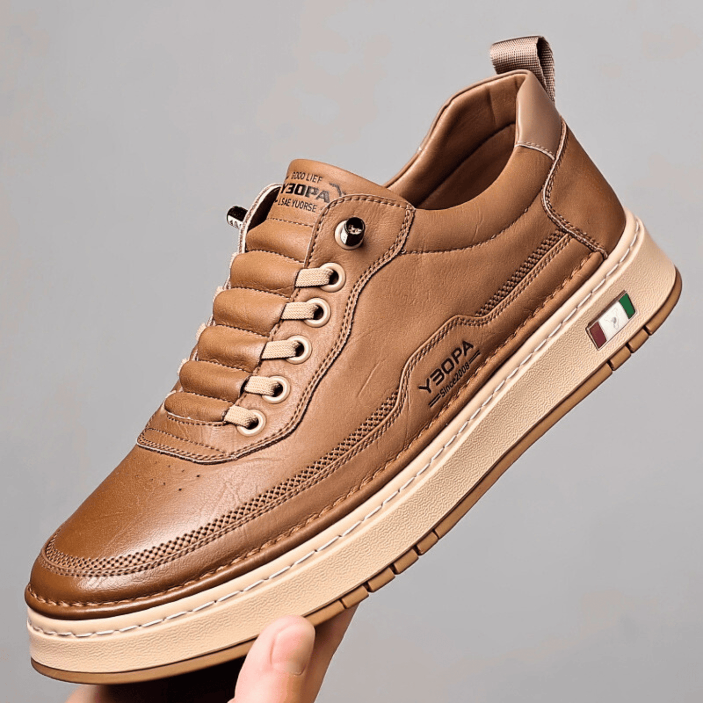 Zapatillas de piel italiana