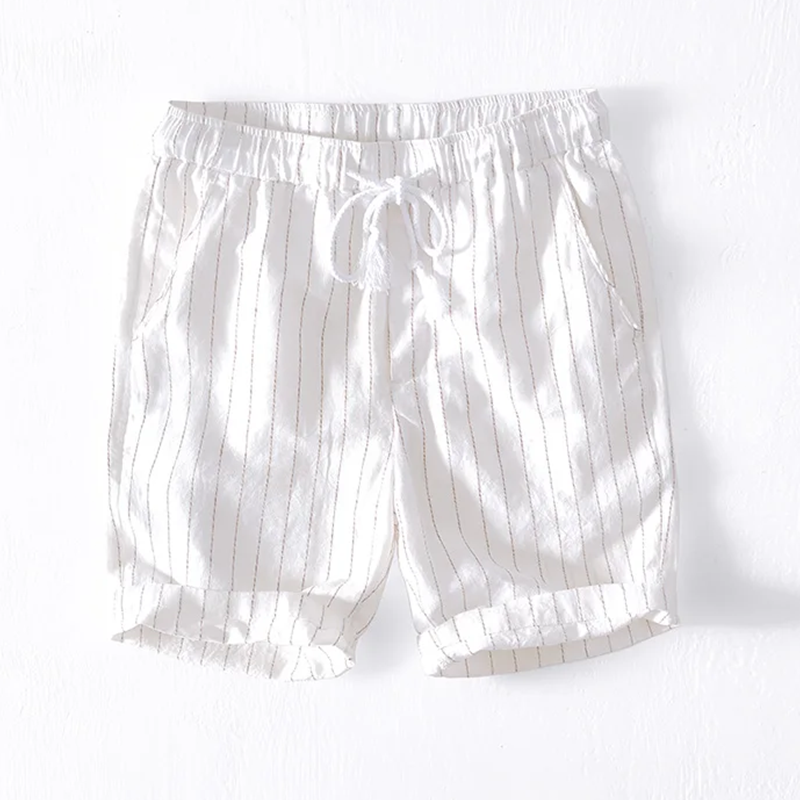 Elegantes pantalones cortos de lino