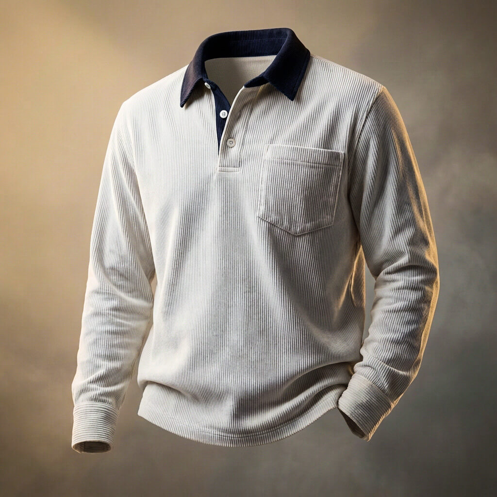 Elegante polo de pana