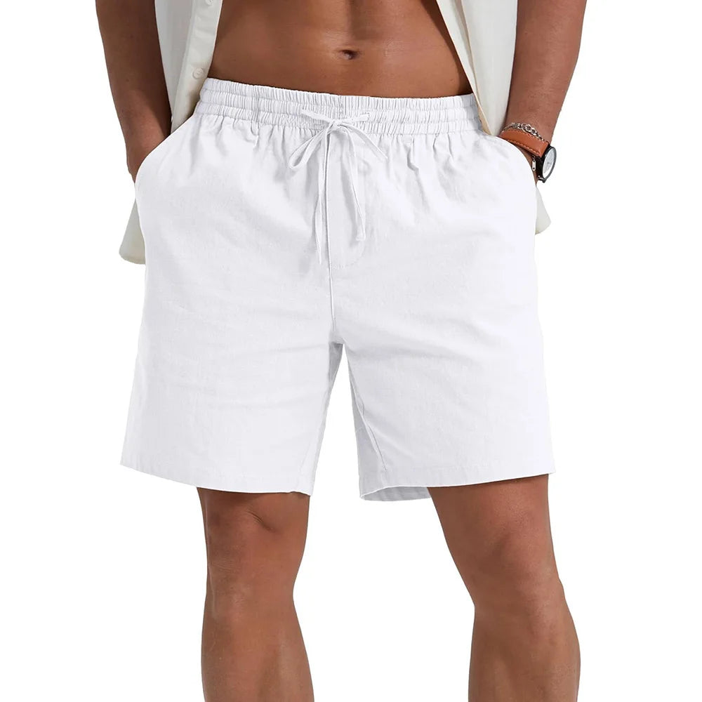 Pantalones cortos de lino elegantes y ligeros