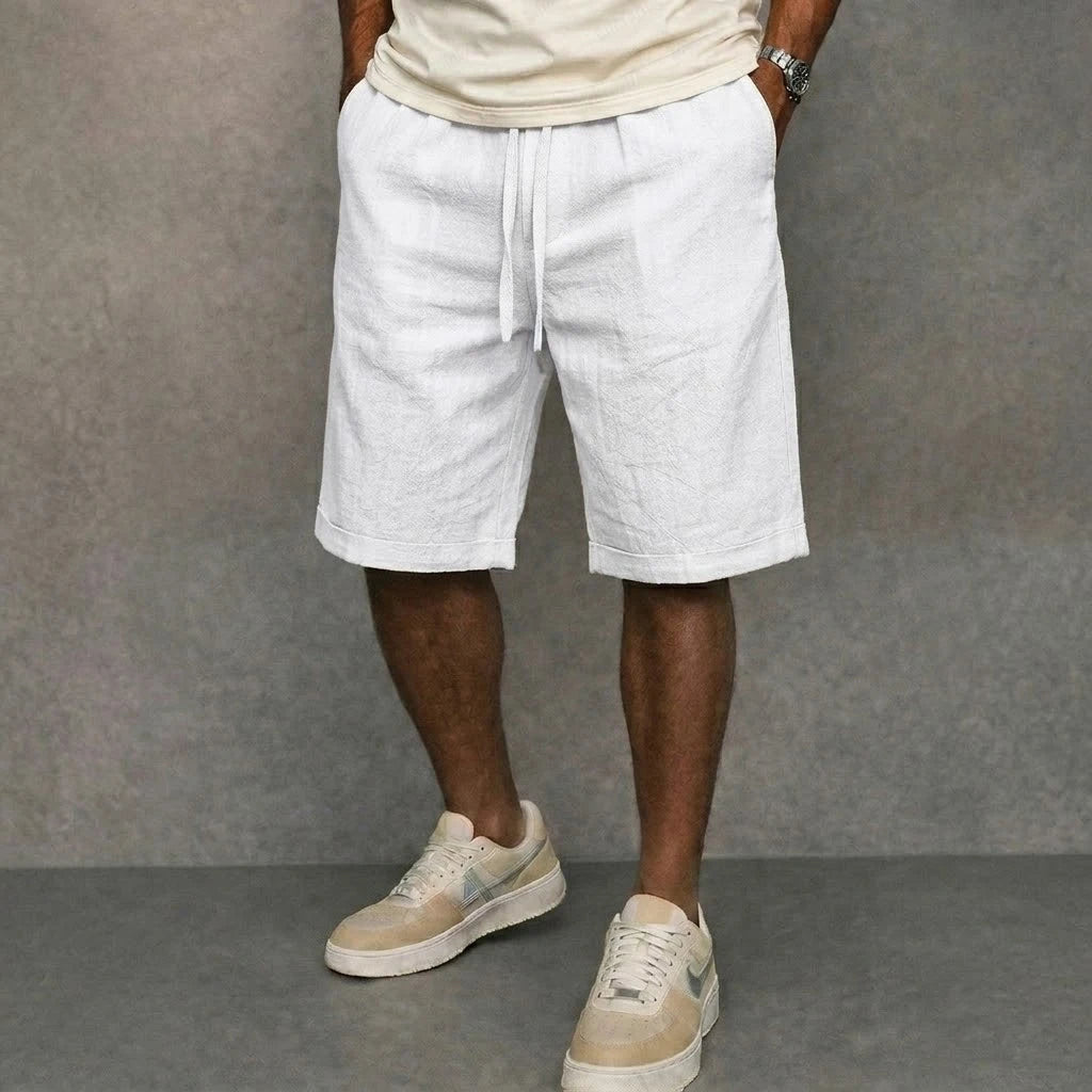 Elegantes pantalones cortos de algodón