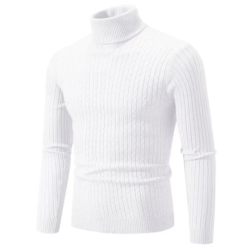 Elegante jersey de cuello alto para hombre