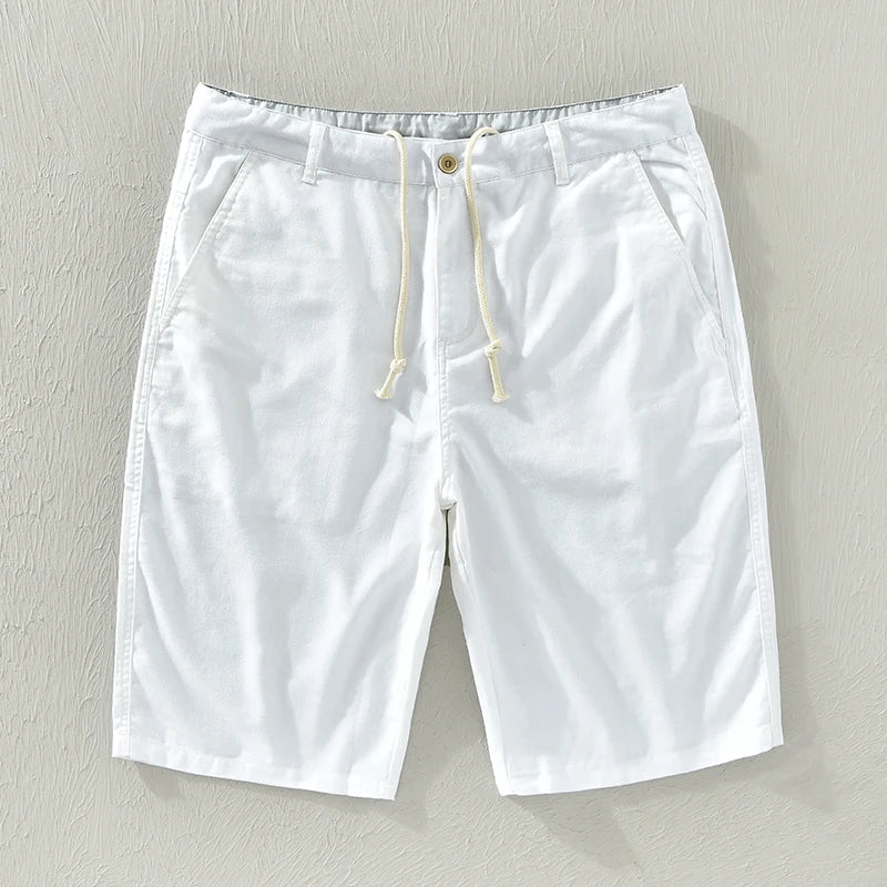 Elegantes pantalones cortos de lino
