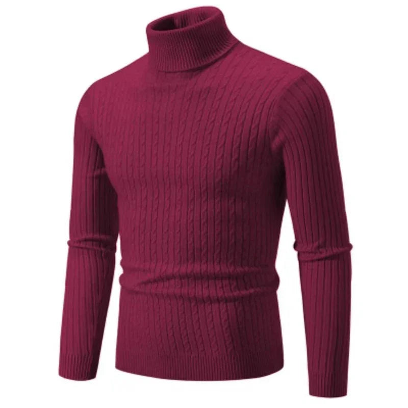 Elegante jersey de cuello alto para hombre
