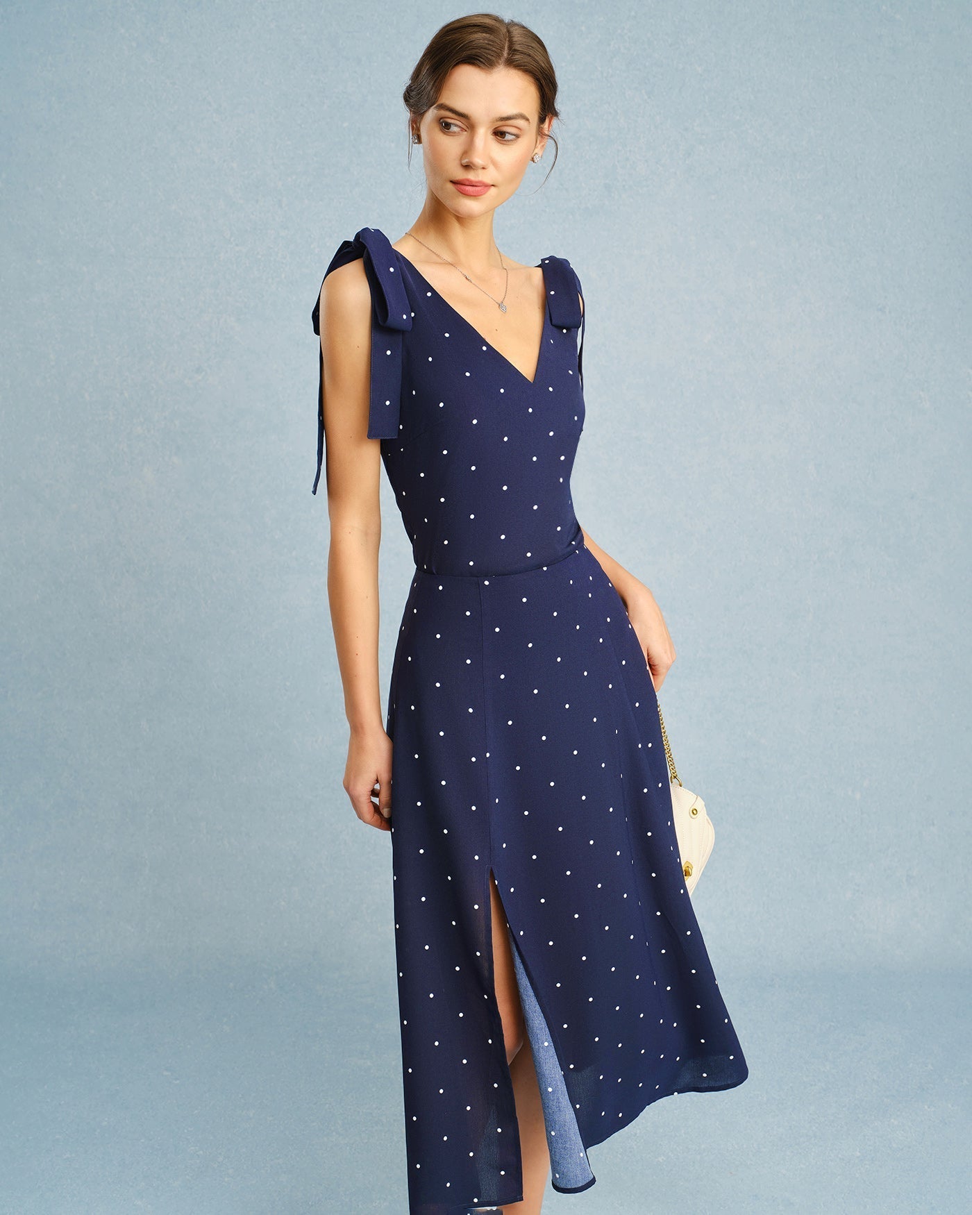 Falda midi con lunares