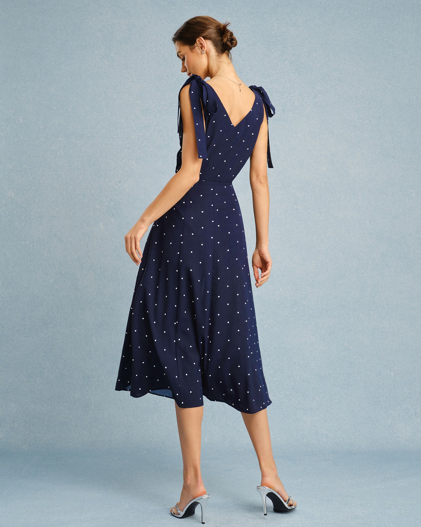 Falda midi con lunares